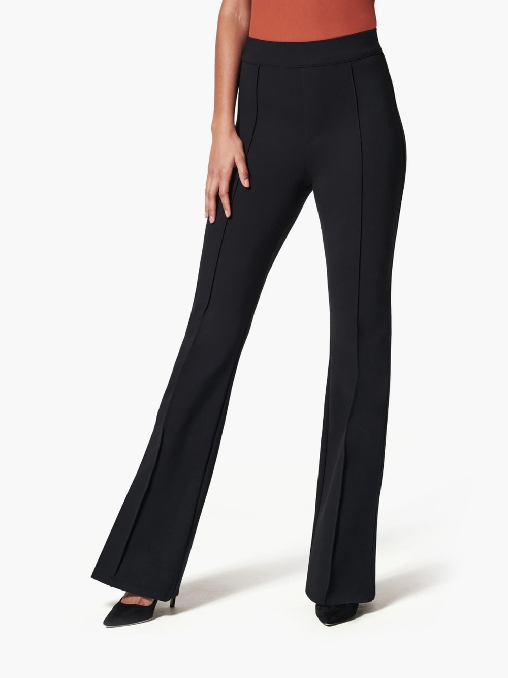 Spanx Smooth Perfect Fit Ponte Flare Pant Black Size 1X